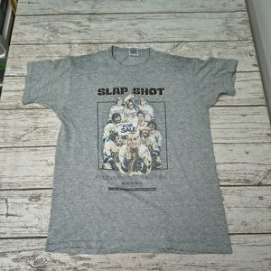 Vintage Fruit Of The Loom Slap Shot Grqy Graphic T Shirt Size Medium